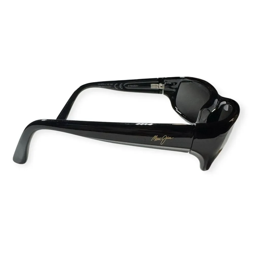 Maui Jim Stingray MJ103-02 Polarized Sunglasses‎ Gray Mirrored Lenses 129mm Rare